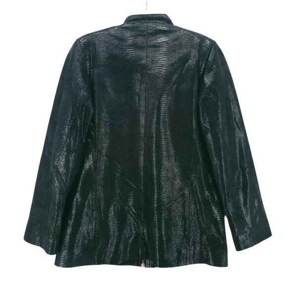 BETTINA RIZZI BUENOS AIRES ROMA Custom Made Black Leather Jacket Medium? - Picture 3 of 5